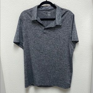 Alfani Heather Gray Polo Shirt Stretch Short Sleeves Men’s XL